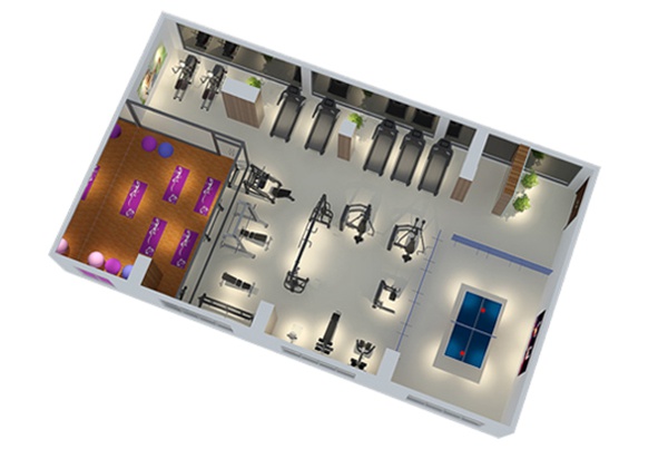 120平方健身房配置方案-广西huatihui体育健身器材有限公司