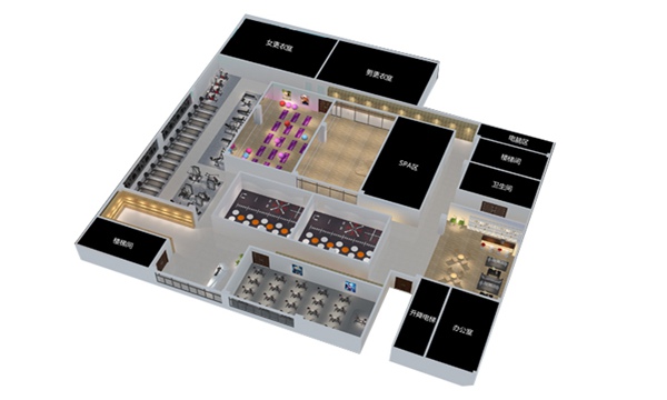 1700平方健身房配置方案-广西huatihui体育健身器材有限公司