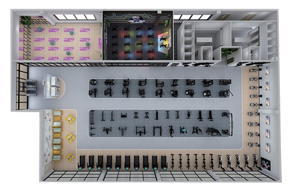 500平方健身房配置方案-广西huatihui体育健身器材有限公司