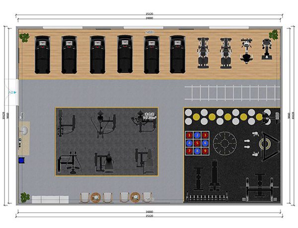 120平方健身房配置方案-广西huatihui体育健身器材有限公司 120平方健身房配置方案-广西huatihui体育健身器材有限公司